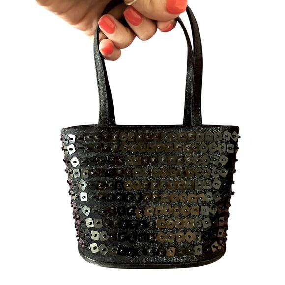 ADORABLE Vintage Y2K Mini Bag Dressy Formal Prom Homecoming Micro Purse Black - Picture 1 of 9